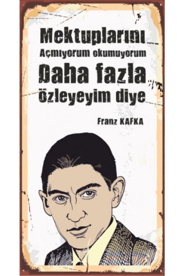 Hayat Poster-Kafka Wooden Literature Posters - Simple and Stylish Design 1