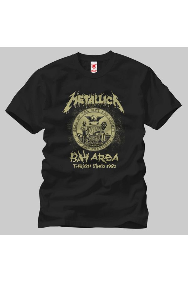 Crazy Metallica Bay Area Crest Men s T Shirt Trendyol