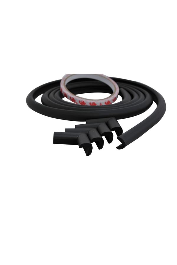 PORTAKAL SAFETY Porakal Safety Kauçuk Mini Kenar Mini Köşe Koruyucu Seti-siyah