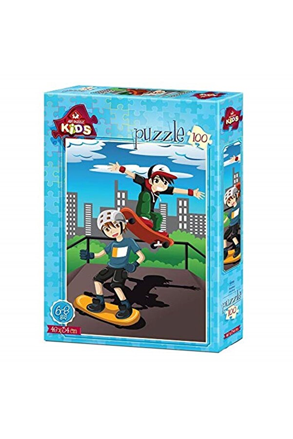 Art Puzzle Art Kids 100 Piece Puzzle Skateboard Trendyol