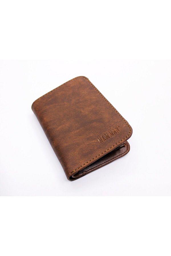 MKM-Man Faux Nubuck Men's Wallet Vertical Model 1