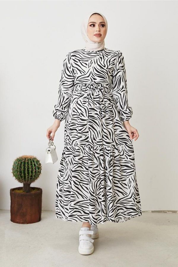 benguen-401 Šaty so vzorom Zebra 1