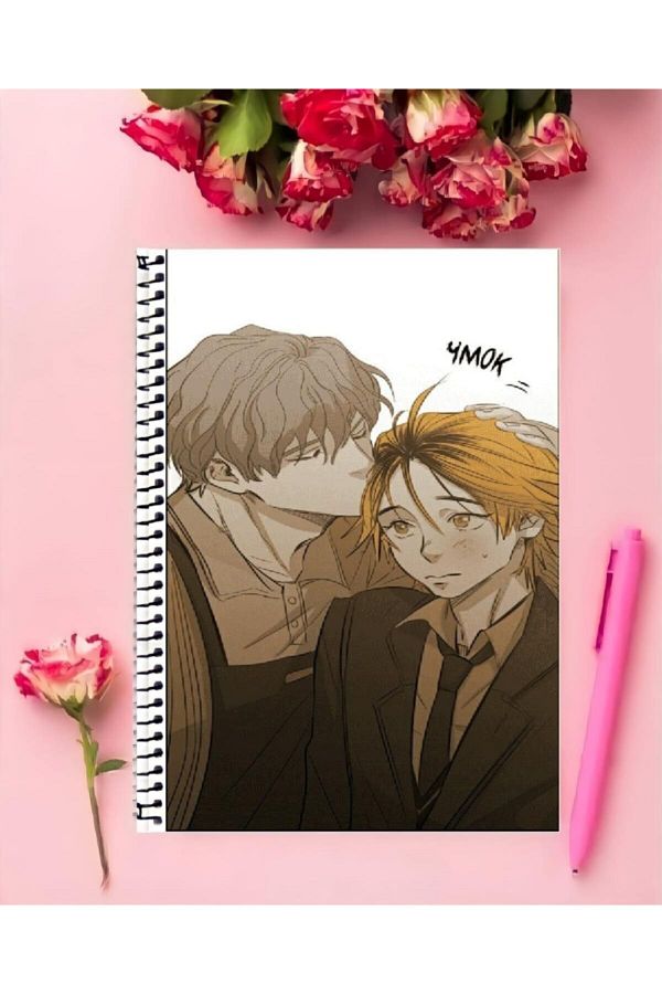 ROLLAS STORE-Incorrigible Yaoi Anime Notebook 1 Piece Special Design A4 Size 21*29 Cm Wired Checkered Notebook 1