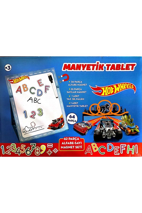 HOT WHEELS Training Set Magnetic Tablet Writing Board and Intelligence Developer Trendyol