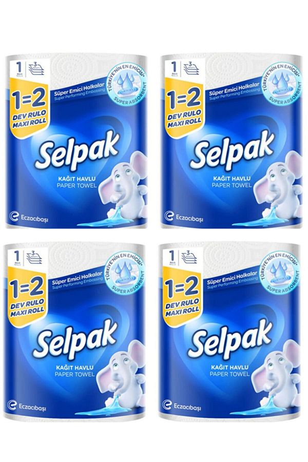 Selpak-3 Layer Giant Roll Towel 4 Pieces 1