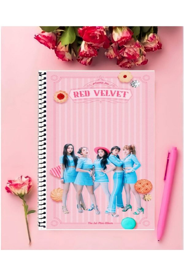 ROLLAS STORE-Red Velvet (JOY.WENDY.IRENE.SEULGİ) Notebook 1 Special Design A4 Size 21*29 Cm Wired Notebook 1