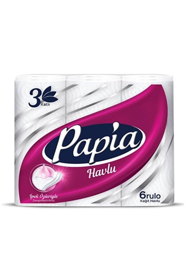 Papia-3 طبقات من 6 مناشف ورقية بخلاصة الحرير 1