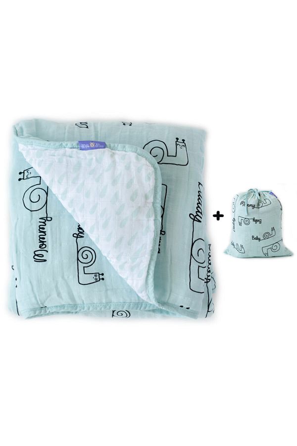 Milk & Moo-Milk&moo Sangaloz musselin Flauschige Babydecke, 90x110 Cm, Made In Türkiye 1