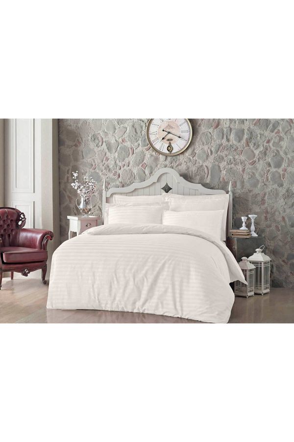 Altınbaşak-Ecru Always Double Satin Bedding Set 1