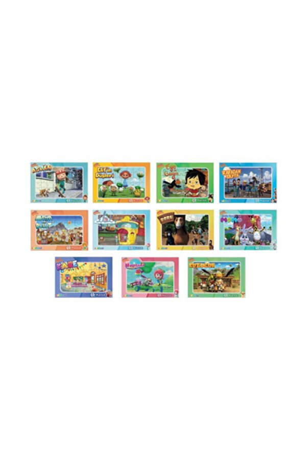 ADELAND Trt Çocuk 24 Parça 5'li Karışık Eğitici Puzzle