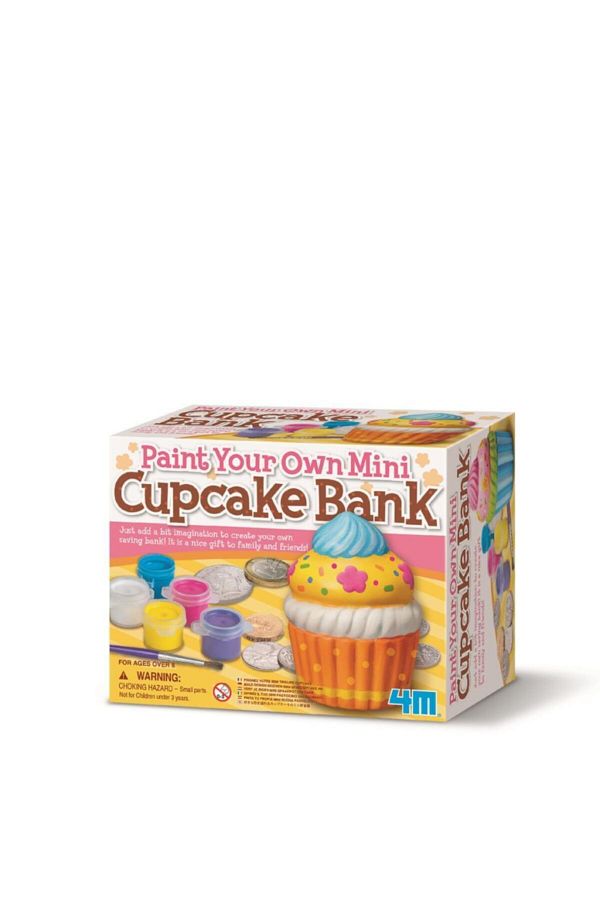 4M-Cupcake Piggy Bank Design and Paint Game Set 4700 1