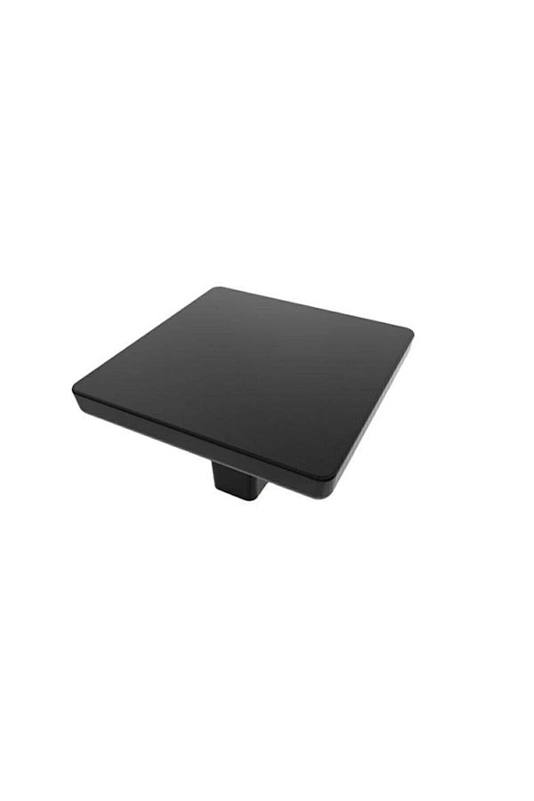 HİLAL AKS-Square Button (5 Pieces) Single Hole Matte Black Cabinet Drawer Wardrobe Furniture Handle 1