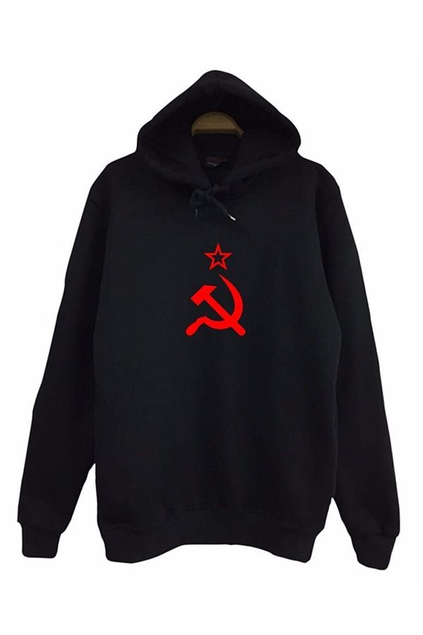 Advantage Unisex Black Cccp Sickle Hammer Soviet Union Hooded Sweatshirt Hoodie Trendyol