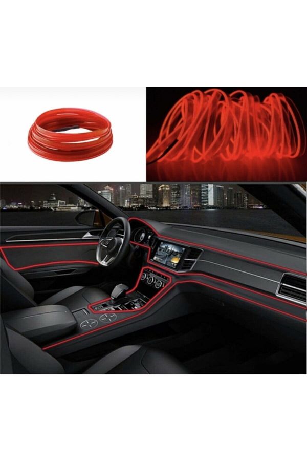 Hazar Led-In-Vehicle Neon Strip Led 3 Meters Red (torpedo LED) 1