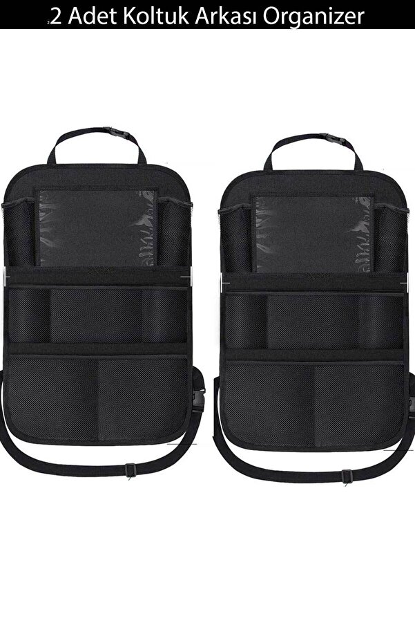 RevuBaby Araba Koltuk Arkası Eşya Düzenleyici Organizer Koltuk Arkası Koruyucu Tablet Cepli 2adet