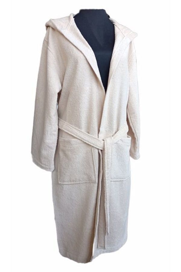 CottonTherapy Hooded Bathrobe 100 Cotton Water Absorbent Quick Drying Size M Trendyol