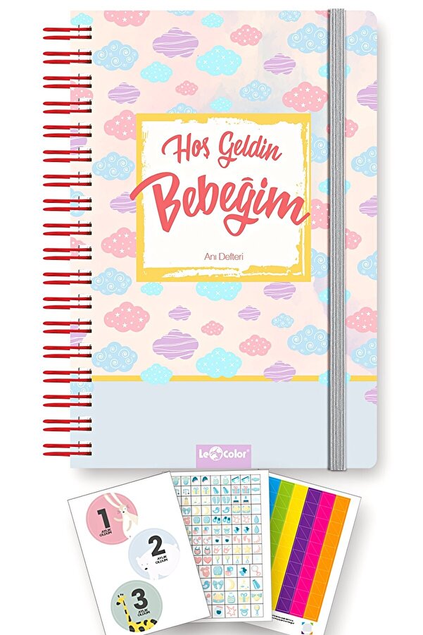 Le Color Bebek Anı Defteri ve Hamile Albümü Pembe + Sticker