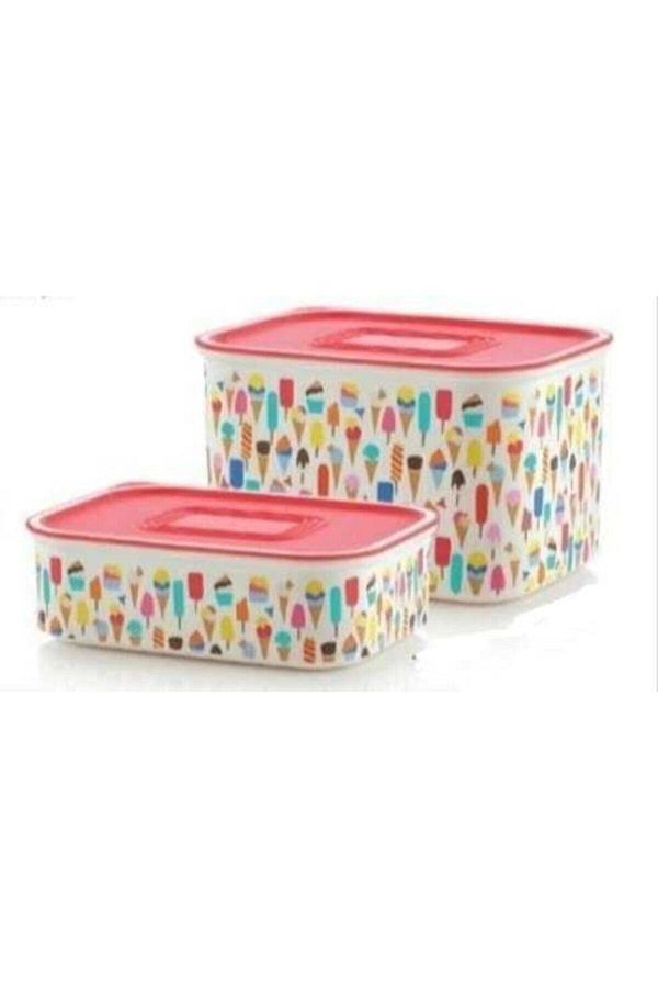 Tupperware-Ice Cream Patterned Storage Set 1