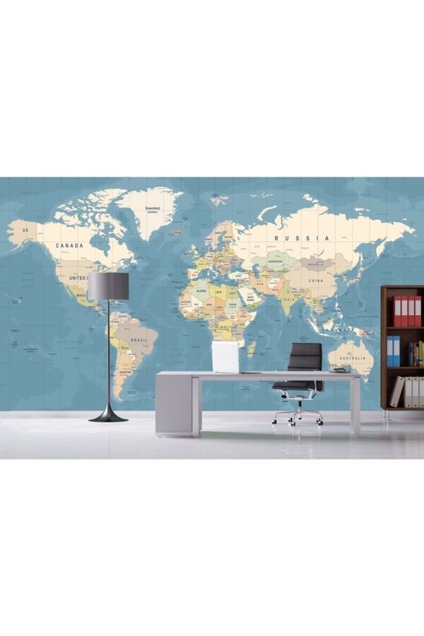 ARSLAN DEKOR-Map Pattern Wallpaper 1