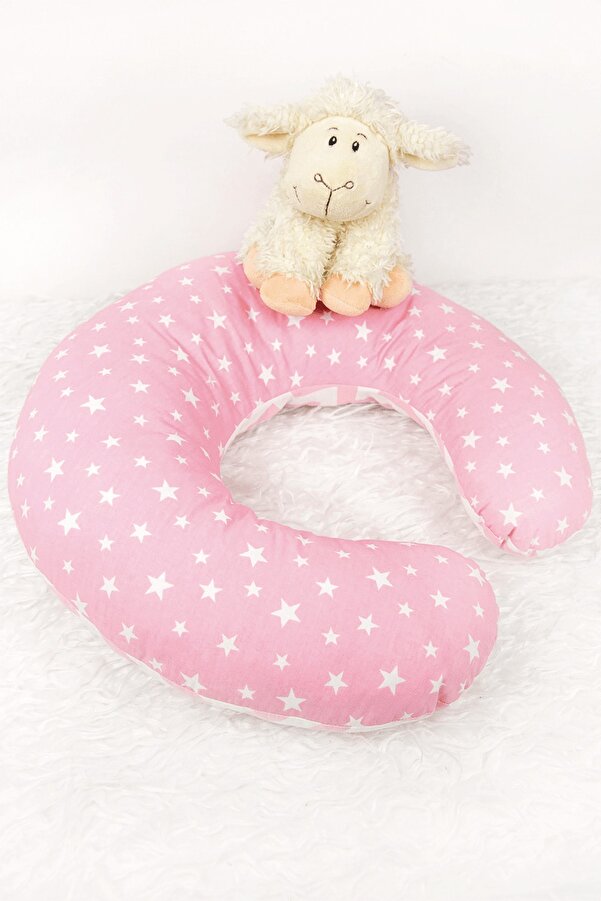 Babynest Emzirme Yastığı Ve Destek Minderi Pembe Minik Yıldız