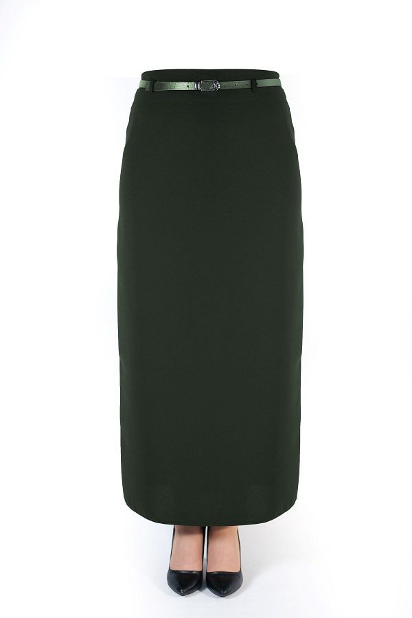IMREGYM Women s Hijab Long Plain Khaki Pencil Skirt with Closed Slit Trendyol