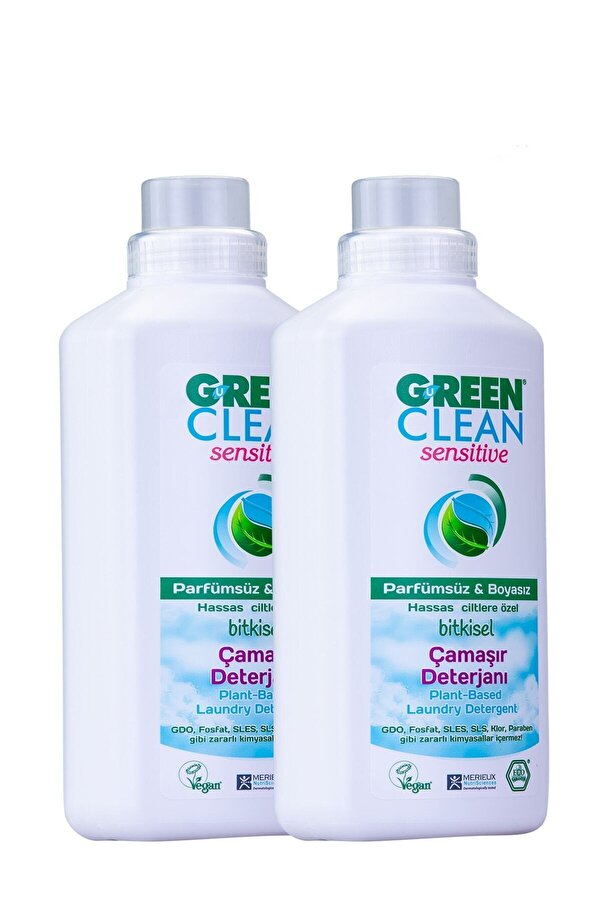 Green Clean Sensitive Sıvı Çamaşır Deterjanı 1 L 2'li Set