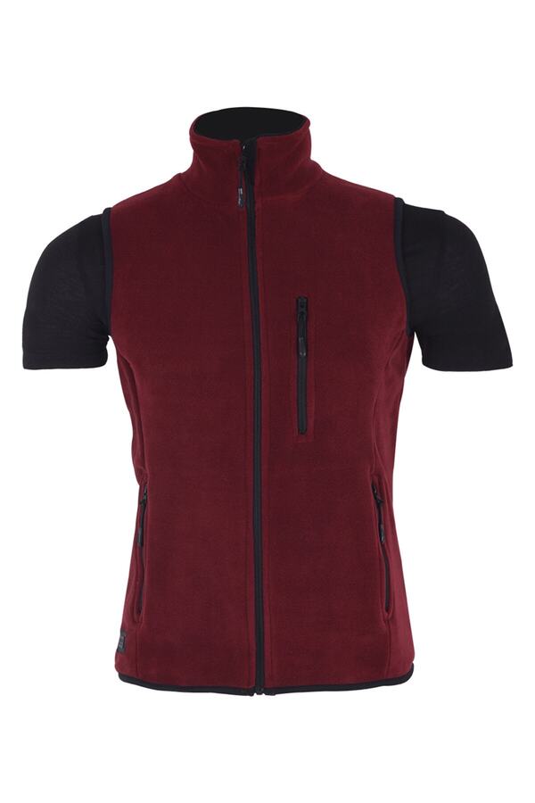 GHASSY CO.-Men's Burgundy Fleece Sports Vest 1