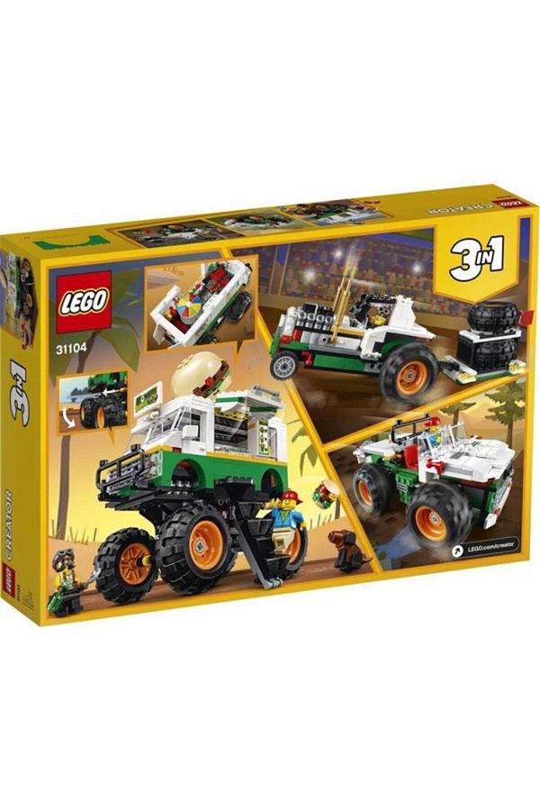 LEGO Creator 3 in 1 Monster Hamburger Truck 31104 Trendyol