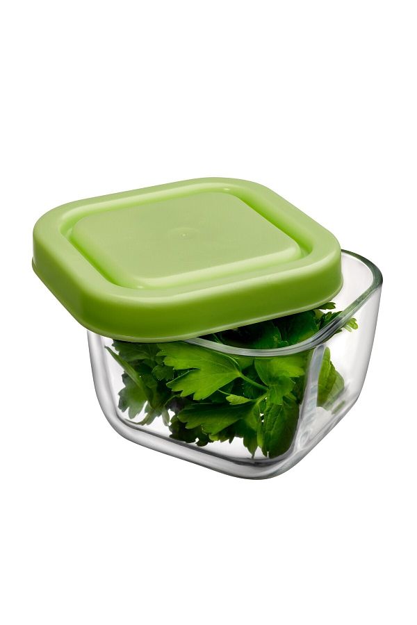 Paşabahçe-4-Piece Storage Container - Green Lid P53223Y 1
