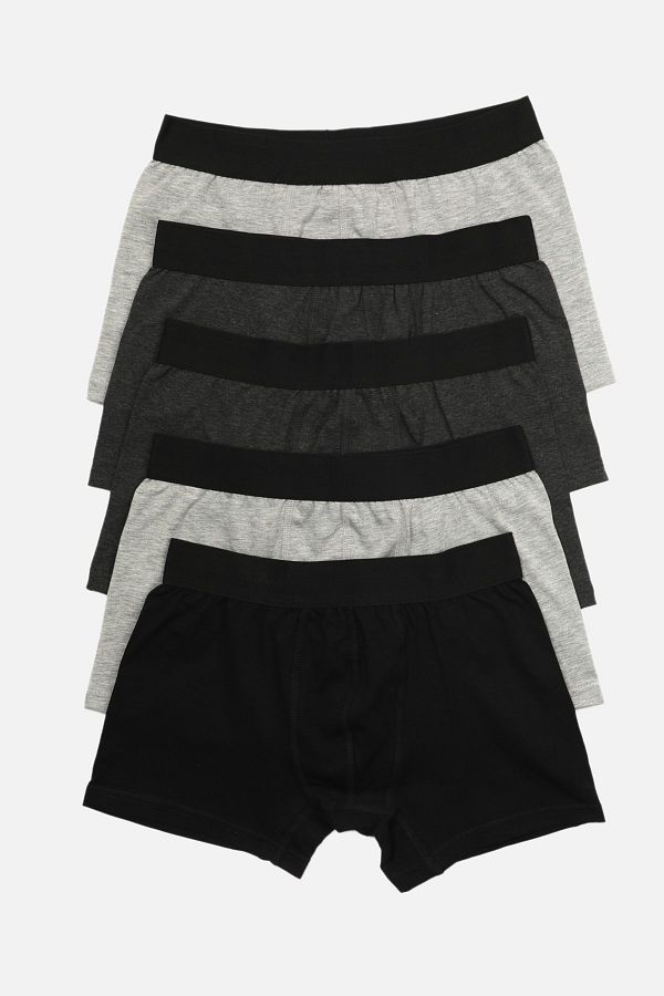 Trendyol Collection-5er-Pack schwarz-anthrazit-graue Baumwoll-Boxershorts - TMNAW21BX0018 1