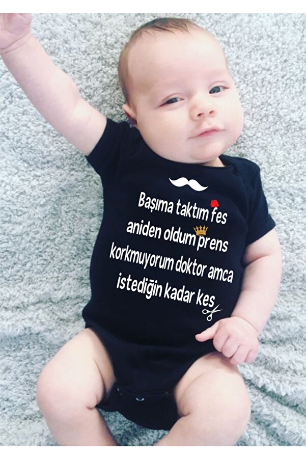 venüsdijital Sünnet Kıyafeti Siyah Sünnet Zıbını Model 20221