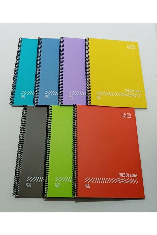Gıpta-Fresco A4 Spiral Plain Plastic Notebook 60 Sheets Checked 4931 (Pack of 12) 1