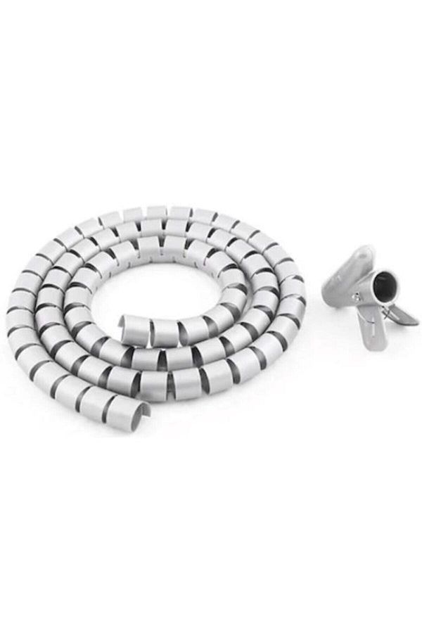 Kuvars-Spiral Cable Duct Cable Organizer Collector Holder White 1.5m 1