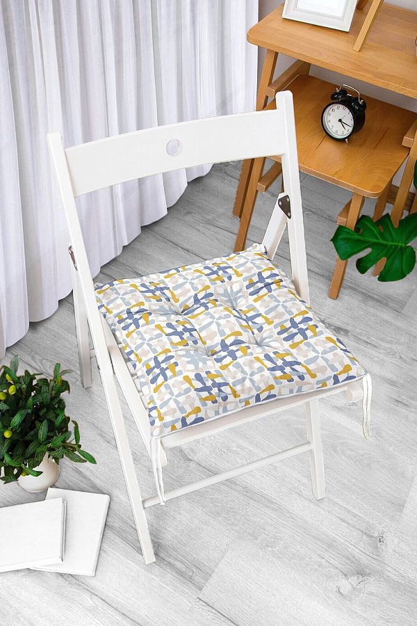 Realhomes-Pernă de scaun cu puf imprimată digital cu design special colorat, cu desen geometric 1