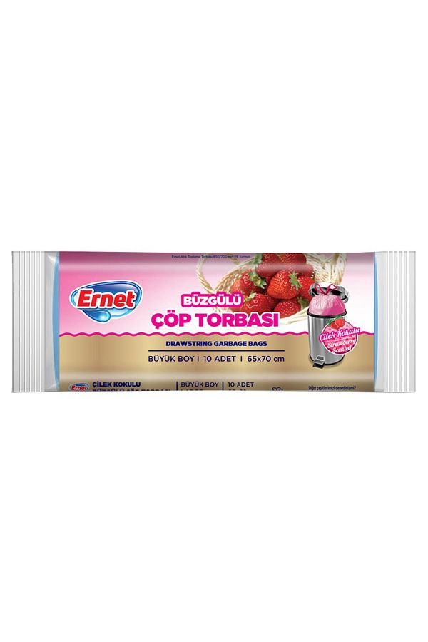 Ernet-Drawstring Garbage Bag Strawberry Large Size 10 Pieces 1