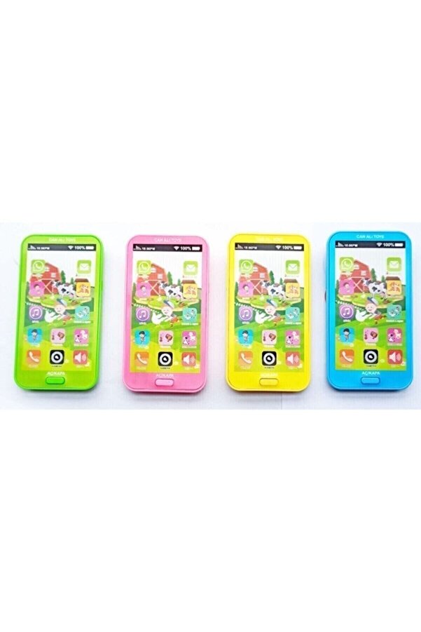 Can Ali Toys Dokunmatik Oyuncak Telefon Sesli Işıklı Müzikli Oyuncak Çocuk Telefonu