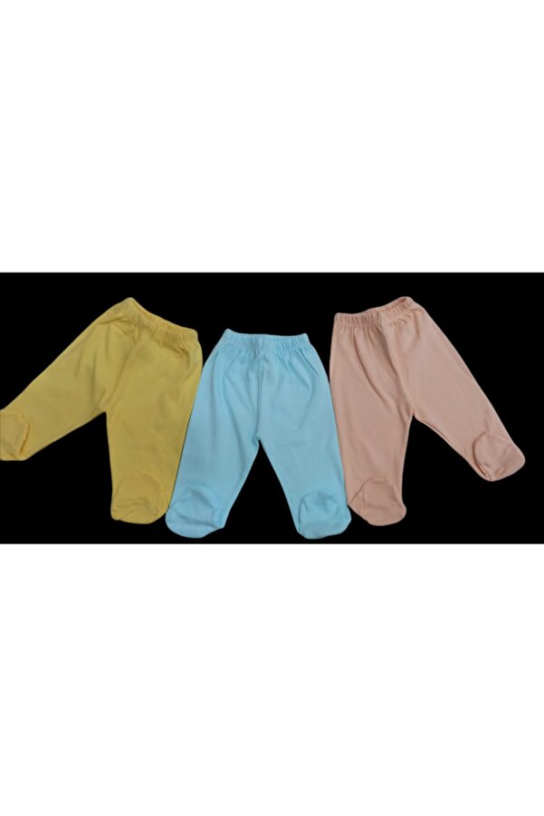 özdemirli bebe Patikli Alt Pijama Ayaklı 3lü Paket