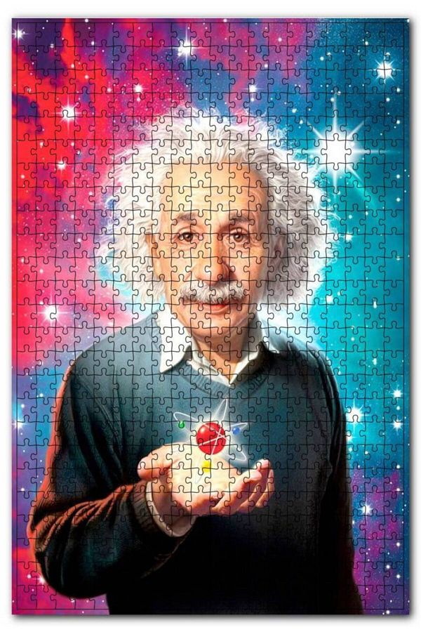Cakapuzzle-Genius Albert Einstein Icon of the Atom Image 255 Piece Puzzle Jigsaw Puzzle Mdf (wood) 1