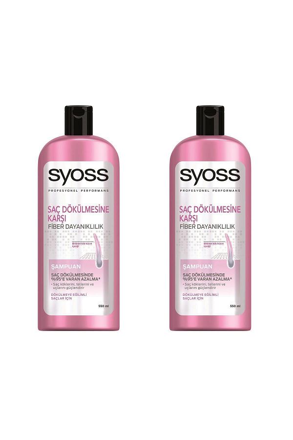 Syoss-550 مل × 2 شامبو ضد تساقط الشعر 1