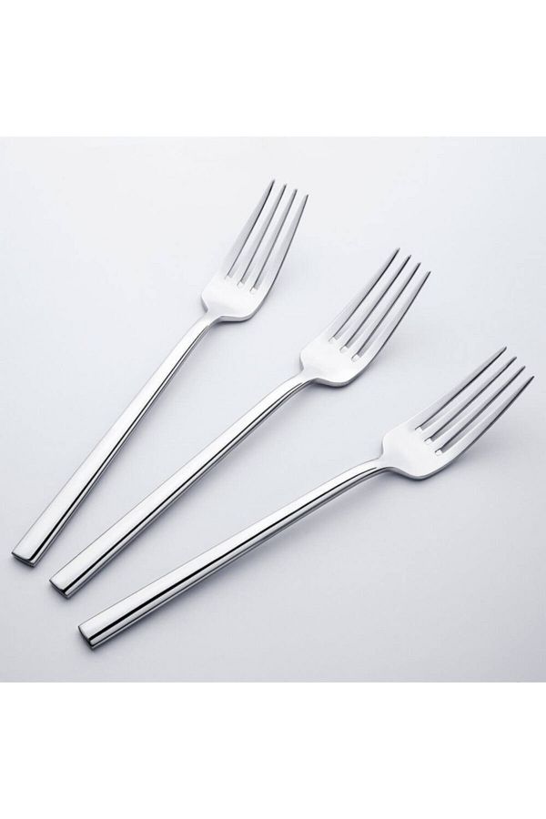 Nehir-Std Dalyan Model - Simple 1 Set, 6 Pcs Classic Dinner Fork Set 1