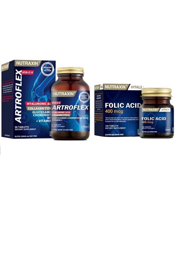 Nutraxin-Artoflex Hya C Ii - 400 Mcg Folic Acid + Type 2 and Hyaluronic Acid 1