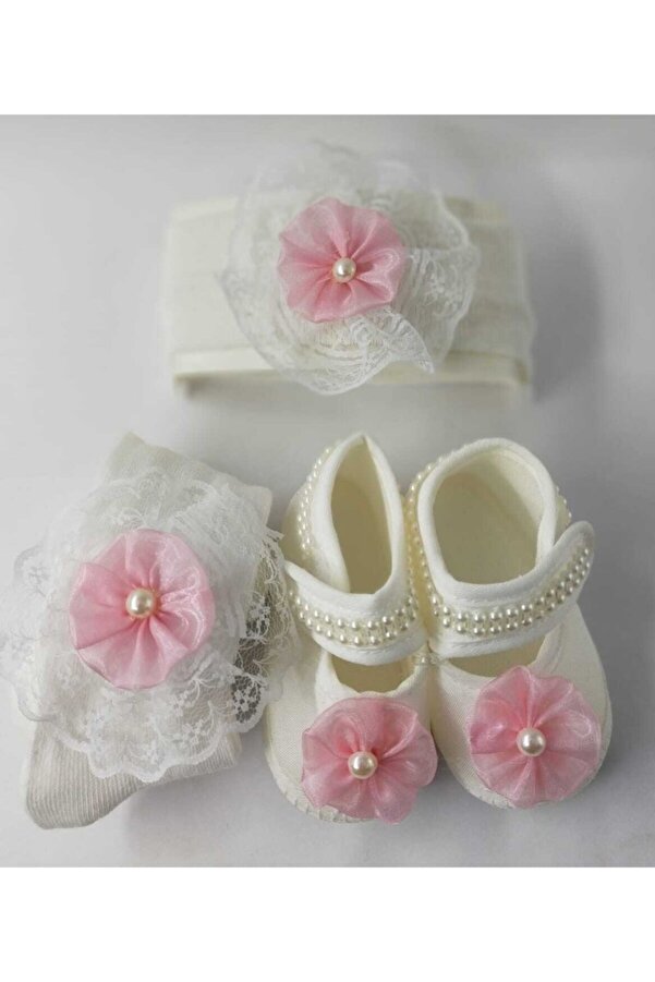 ÖZKARDEŞLER BABY Bebek Bandana Patik Kilotlu Set