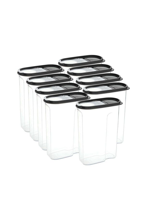 Favilla-Food Container, 1.7 Lt, Gray Set of 9 1