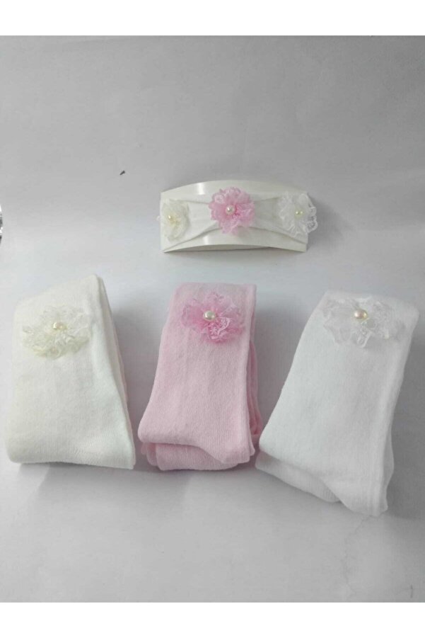ÖZKARDEŞLER BABY Bebek Kilotlu Çorap Aksesuarlı Ve Bandana