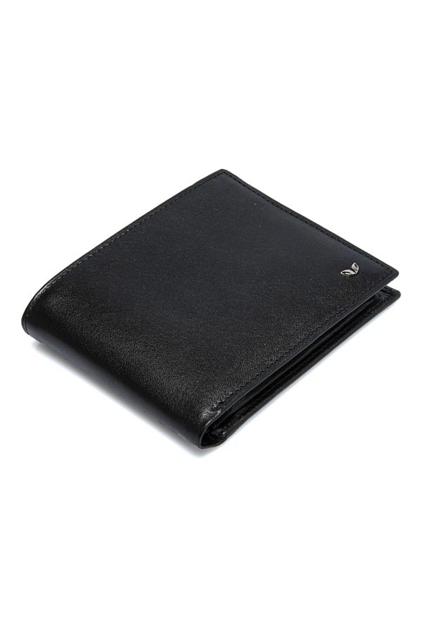 Tergan-Men's Black Leather Wallet 1