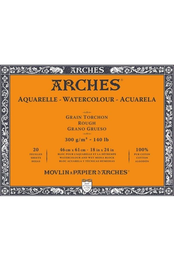 Arches-Water Color Block Notebook Rough 300g 20 Sheets 46x61 1