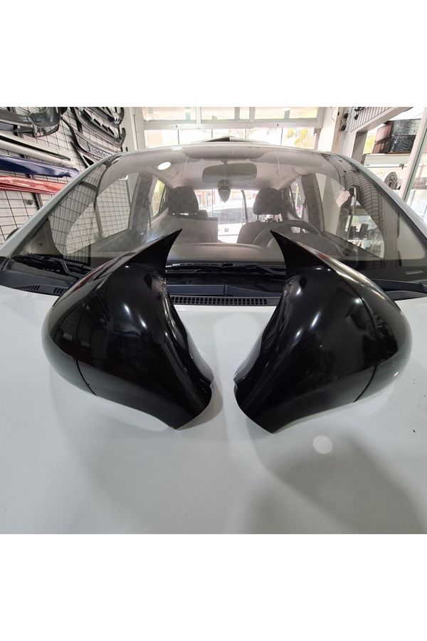 HYM TUN NG Peugeot 207 Bat Batman Mirror Cover Piano Black Glossy