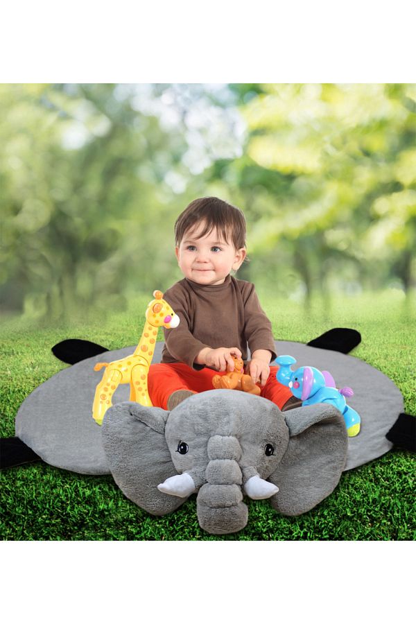 Elephant baby plush play mat deals