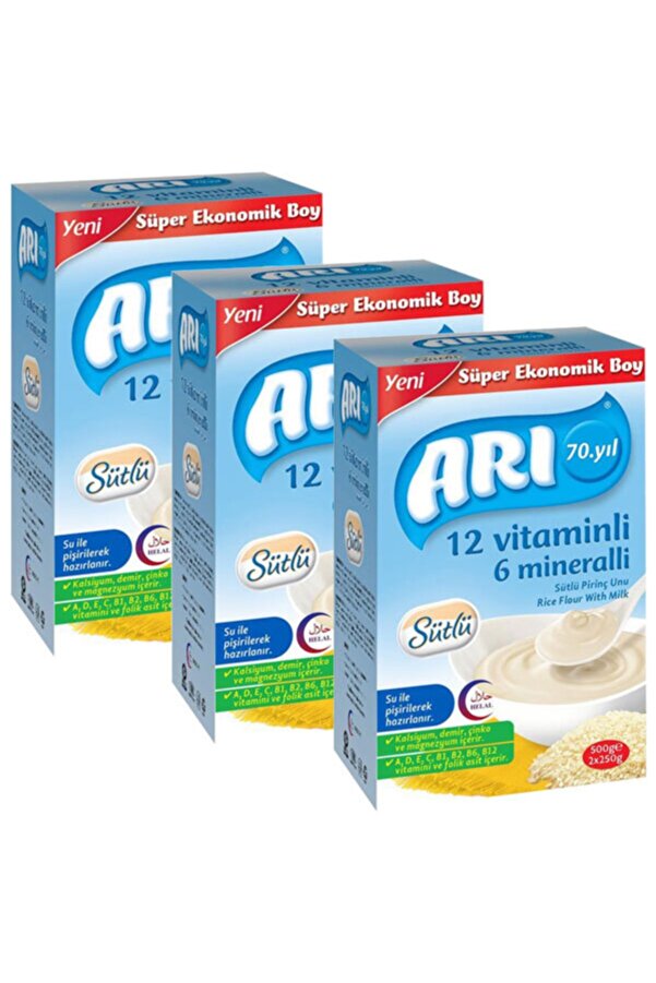 ARI Mama Sütlü Pirinç Unu 500 Gr X 3 Adet