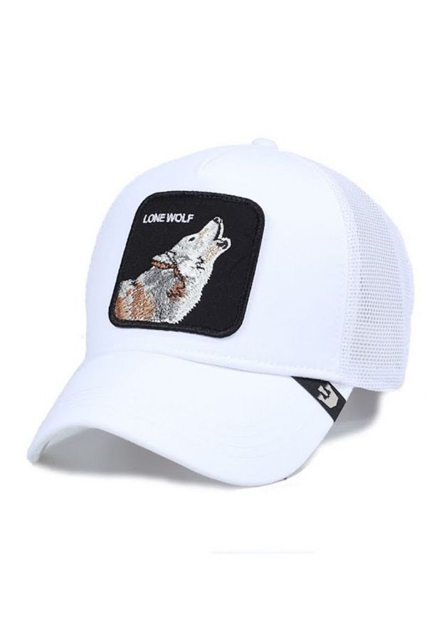 CosmoOutlet Lone Wolf Wolf Animal Figured Unisex White Hat Trendyol